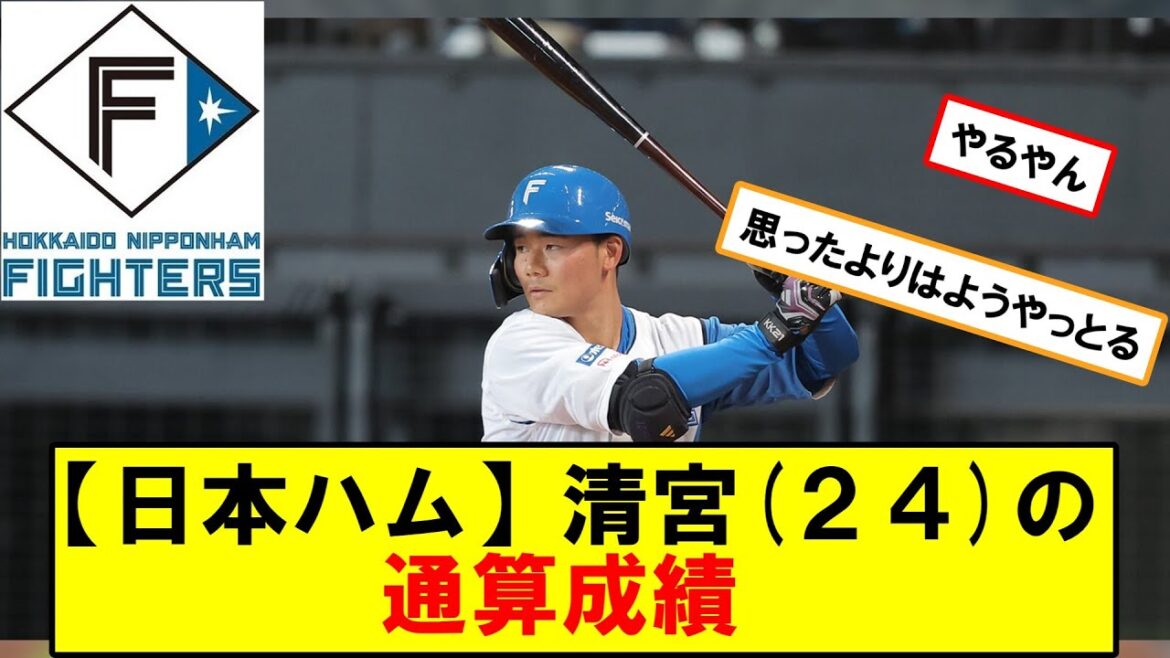 【日本ハム】清宮(24)の通算成績【5ch なんJ なんG 野球反応集】