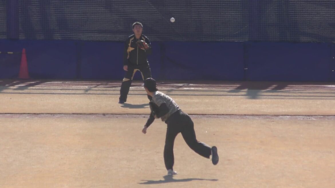 日ハム・増井浩俊　WBCに向けてキャッチボール　2017.1.13