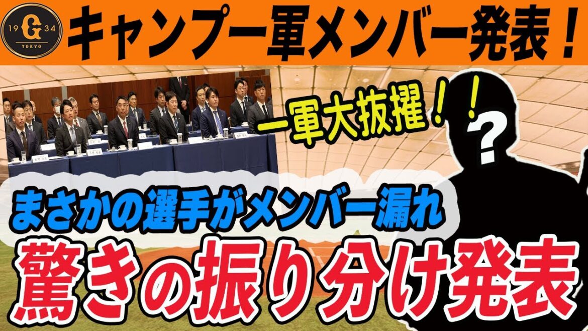【巨人】キャンプ一軍メンバー発表！阿部監督イチオシの選手が大抜擢されまさかの選出漏れも・・・　読売ジャイアンツ　オドーア　新外国人　ウレーニャ