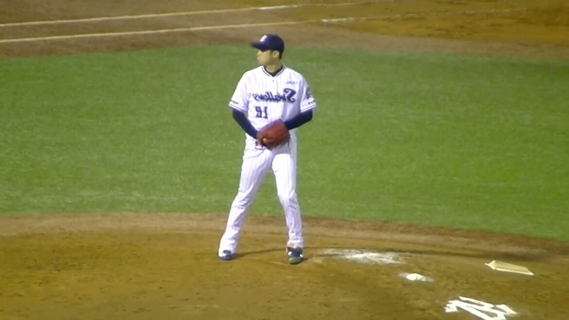 スワローズ石山泰稚2019ピッチングフォームを左に反転