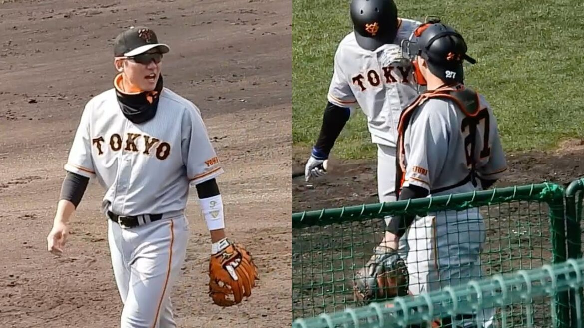 「何してるんだキャッチャー(怒)」、坂本勇人・松田宣浩、バント処理で消極的プレーをした岸田に喝を入れる【宮崎春季キャンプ】【巨人】2023.2.14