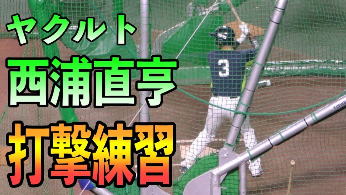 西浦直亨のバッティング練習【ヤクルトスワローズ 2020年プロ野球】