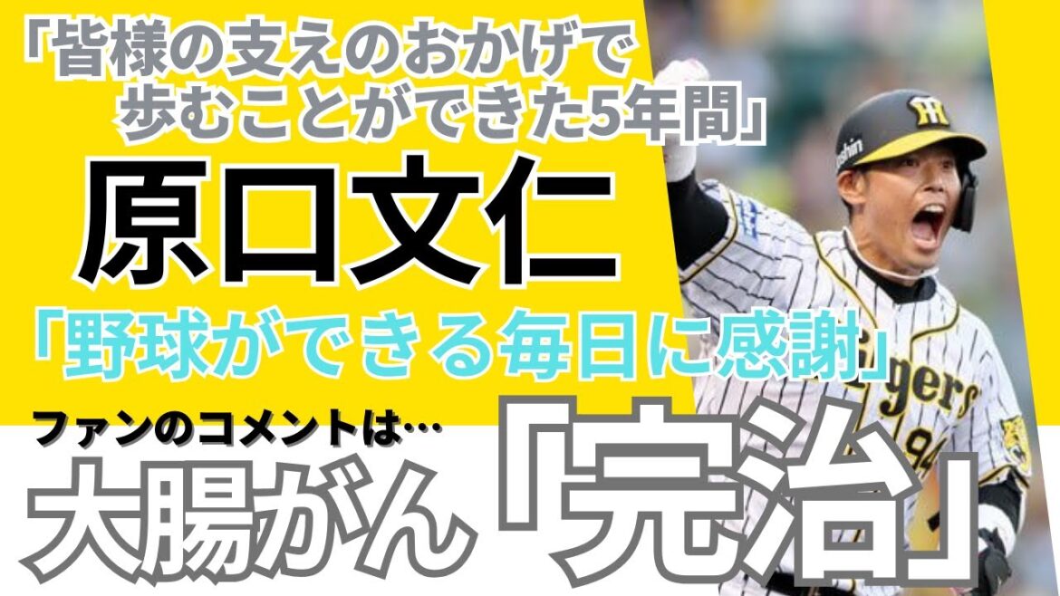 大腸がん『完治』阪神・原口文仁「野球ができる毎日に感謝」《ファンのコメント》