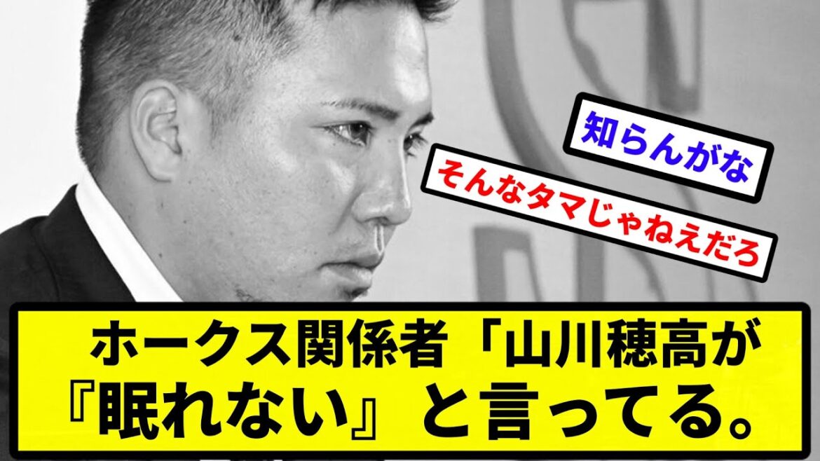 【被害者なのに加害者】ホークス関係者「山川穂高が『眠れない』と言ってる。精神的に相当参ってるようだ」【なんJ反応】【プロ野球反応集】【2chスレ】【1分動画】【5chスレ】