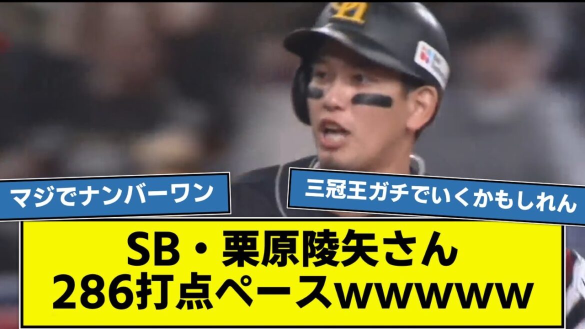 【ＮＥＸＴ三冠王】SB・栗原陵矢さん、286打点ペースwwwww  【なんj】