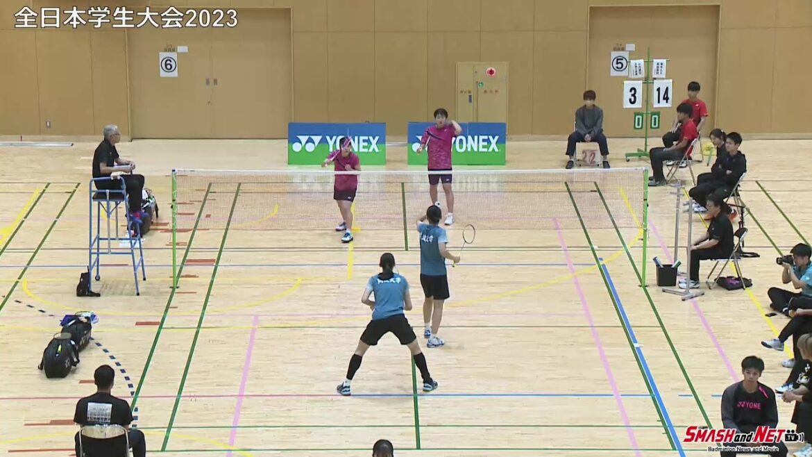 青木もえ／長廻真知（筑波大）vs 小方里羽／去来川琴葉（龍谷大）インカレ2023 WD準決勝