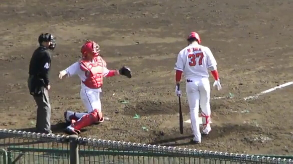 【2020 春季日南】広島カープ 野間 峻祥のシートバッティング_2020020501