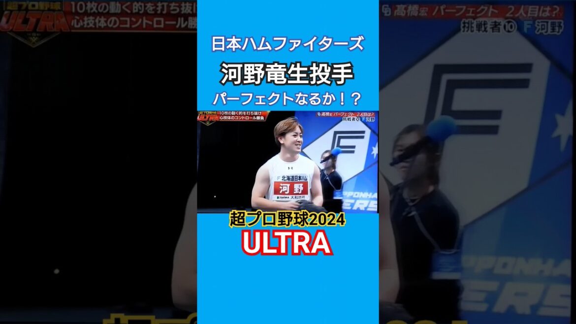 日本ハム河野竜生投手パーフェクトなるか！？【超プロ野球ULTRA】 #河野竜生 #shorts #北海道日本ハムファイターズ