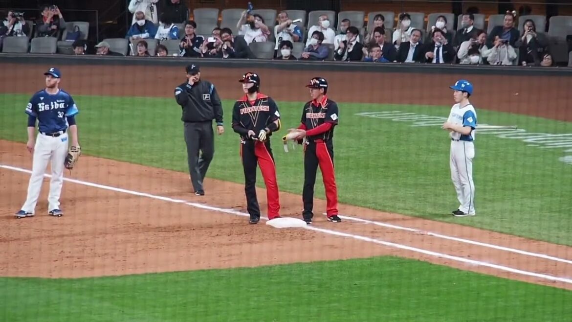 【決勝男】清水優心がチャンスで先制タイムリーヒットを放つ瞬間‼︎上沢直之と共にヒーローインタビューにも登場‼︎エスコンフィールド北海道