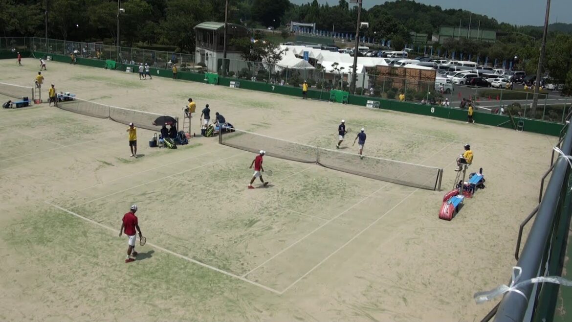 2016年IH テニス  男子 ダブルス 1回戦 伊南・浅田（大分舞鶴）vs 岡垣・守時（岡山理大附）②