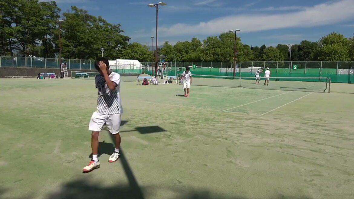 2021年IH テニス 男子ダブルス1回戦 戎郁星・渡邉大樹 初芝橋本(和歌山) vs 藤田卓也・長坂陽平 熊本第一(熊本)