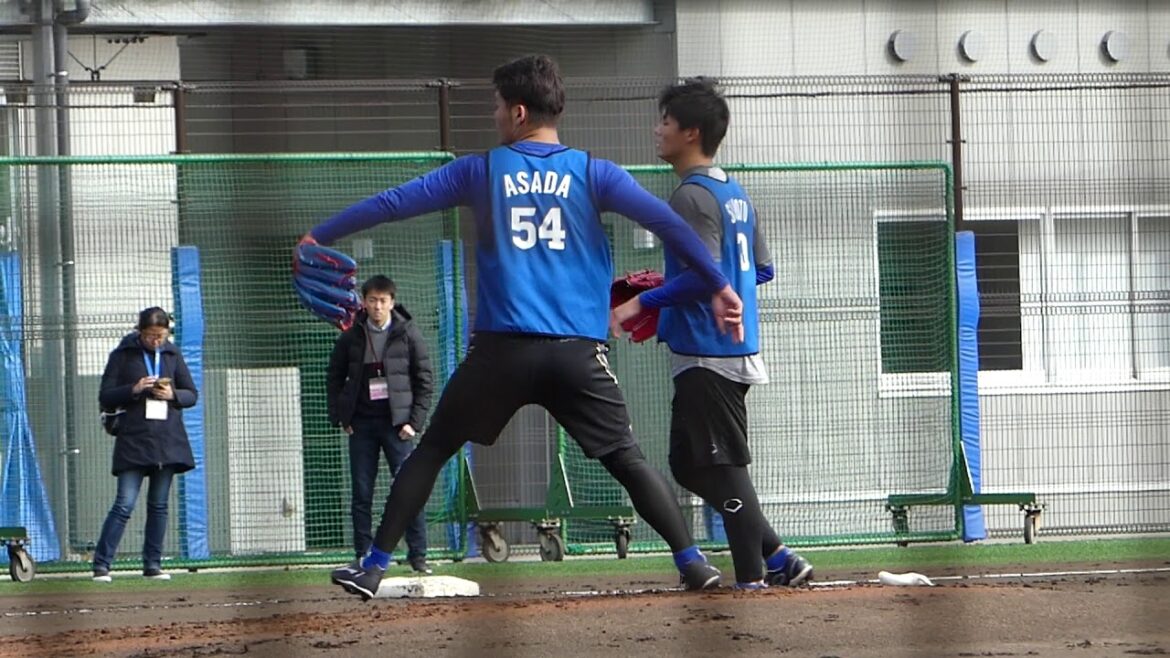 2020年1月 横浜DeNAベイスターズ 新人合同自主トレーニング 投内連携・フィールディング練習