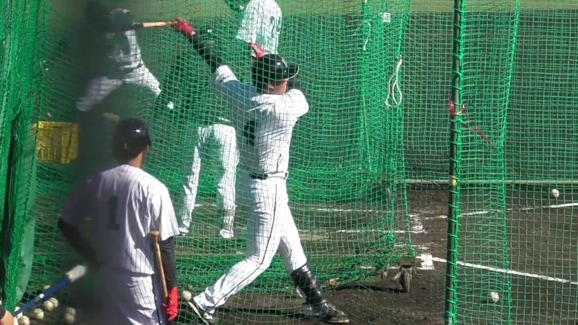 2024年1月 くふうハヤテ 春季キャンプ  西川 僚佑 選手 フリー打撃練習