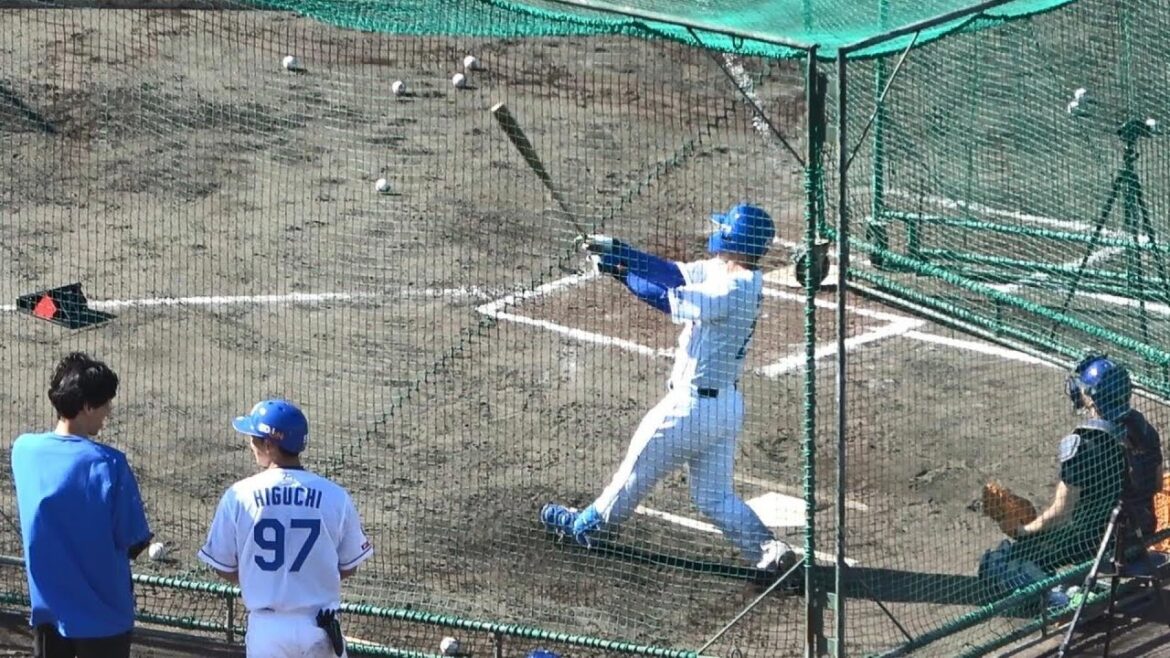 2024春季キャンプ初日、石川昂弥フリーバッティング（2024年2月1日）