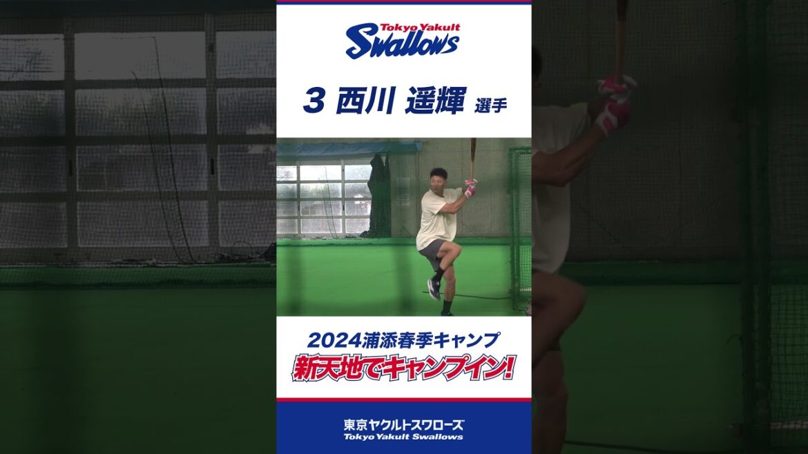 新天地でキャンプイン！西川遥輝選手  #swallows #プロ野球 #東京ヤクルトスワローズ #shorts
