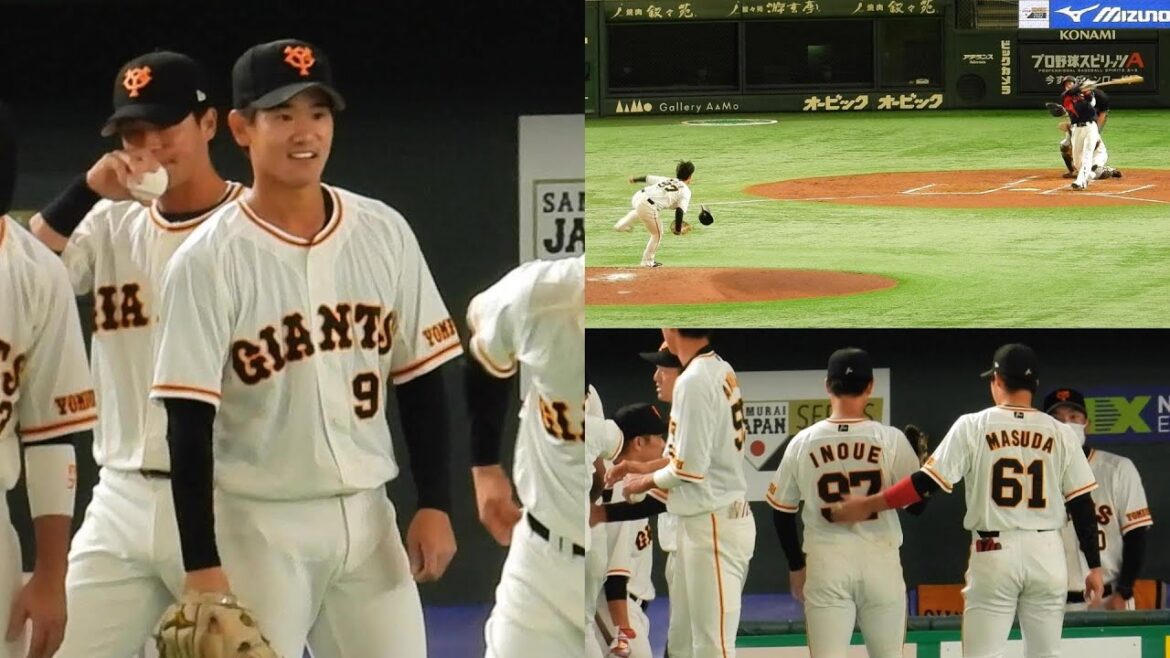 【圧巻投球】井上温大、侍ジャパン相手に最速150キロの直球を中心に3回4奪三振無失点の好投！43球中39球がストレート【侍JAPAN強化試合2022】2022年11月6日 巨人戦