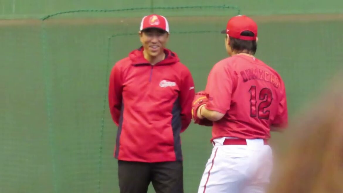 カープ大道温貴ブルペン入り 黒田博樹アドバイザーの熱い視線 2024.2.2