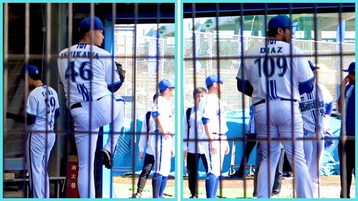 石川達也とディアスのブルペン投球！ 横浜DeNAベイスターズ 2024/2/2