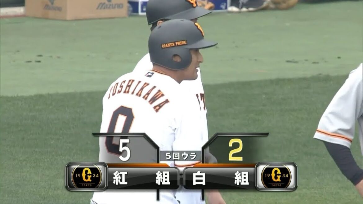 吉川尚輝がタイムリー！甘いボールを逃さない見事なバットコントロール！