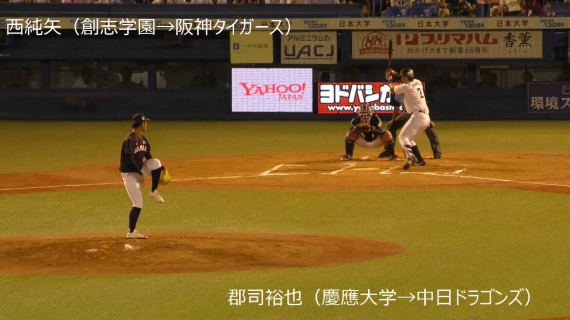 西純矢（阪神タイガース）vs　 宇草（広島カープ）・　柳町（ソフトバンクホークス）・　牧（DeNAベイスターズ）・　郡司（中日ドラゴンズ）・　佐藤（ロッテマリーンズ）・　海野（ソフトバンクホークス）