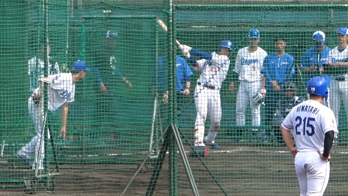 大怪我からの復活へ打撃投手として登板した岡田！ (2024/02/04)