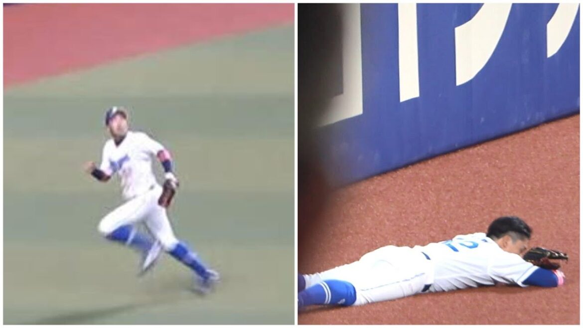 加藤翔平フェンス激突スーパーキャッチ！も訳あって肝心な瞬間が撮れず（笑）（2023年4月21日）
