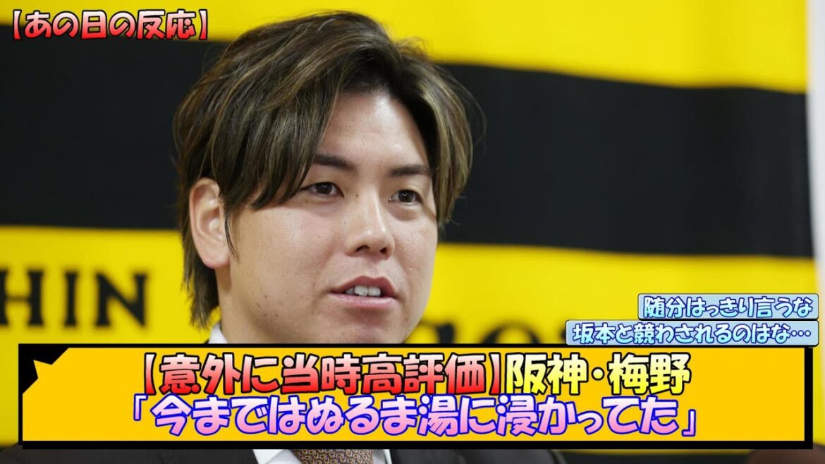 【あの日の反応】阪神・梅野「今まではぬるま湯に浸かってた」【なんJ 反応 まとめ】 【あの日の反応】阪神・梅野「今まではぬるま湯に浸かってた」【なんJ 反応 まとめ】
