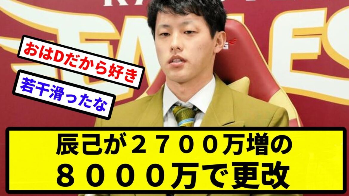 【やっと更改】楽天 辰己が2700万増の8000万で更改【なんJ反応】【プロ野球反応集】【2chスレ】【1分動画】【5chスレ】 【やっと更改】楽天 辰己が2700万増の8000万で更改【なんJ反応】【プロ野球反応集】【2chスレ】【1分動画】【5chスレ】