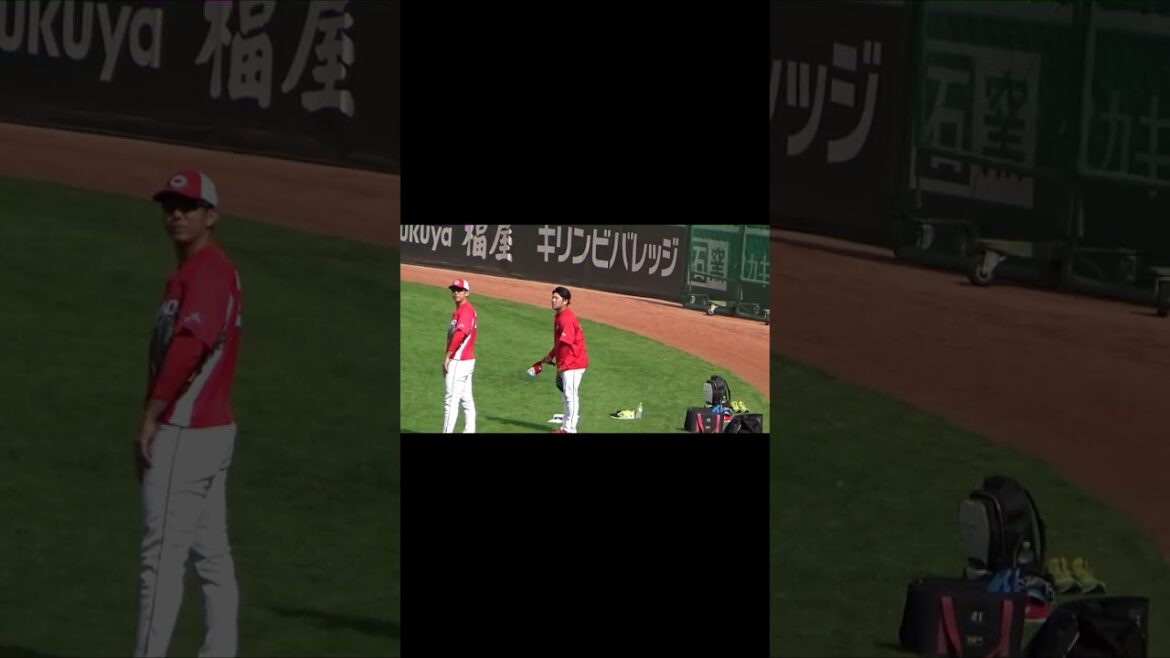 【確定ファンサ】ケムナ誠投手が金鯉カメラに気づいたようです【秋季練習第２クール３日目】#プロ野球 #カープ #carp  #shorts