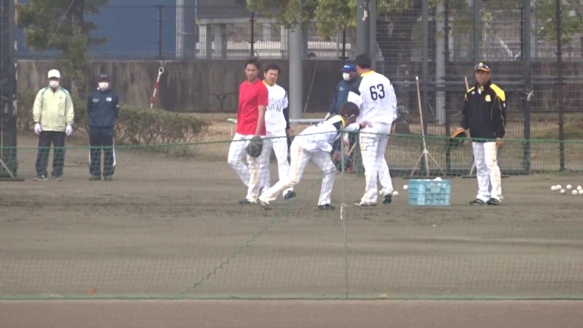 津森宥紀（2019年ドラフト3位）・古谷優人・川原弘之選手ら投手陣の守備練習