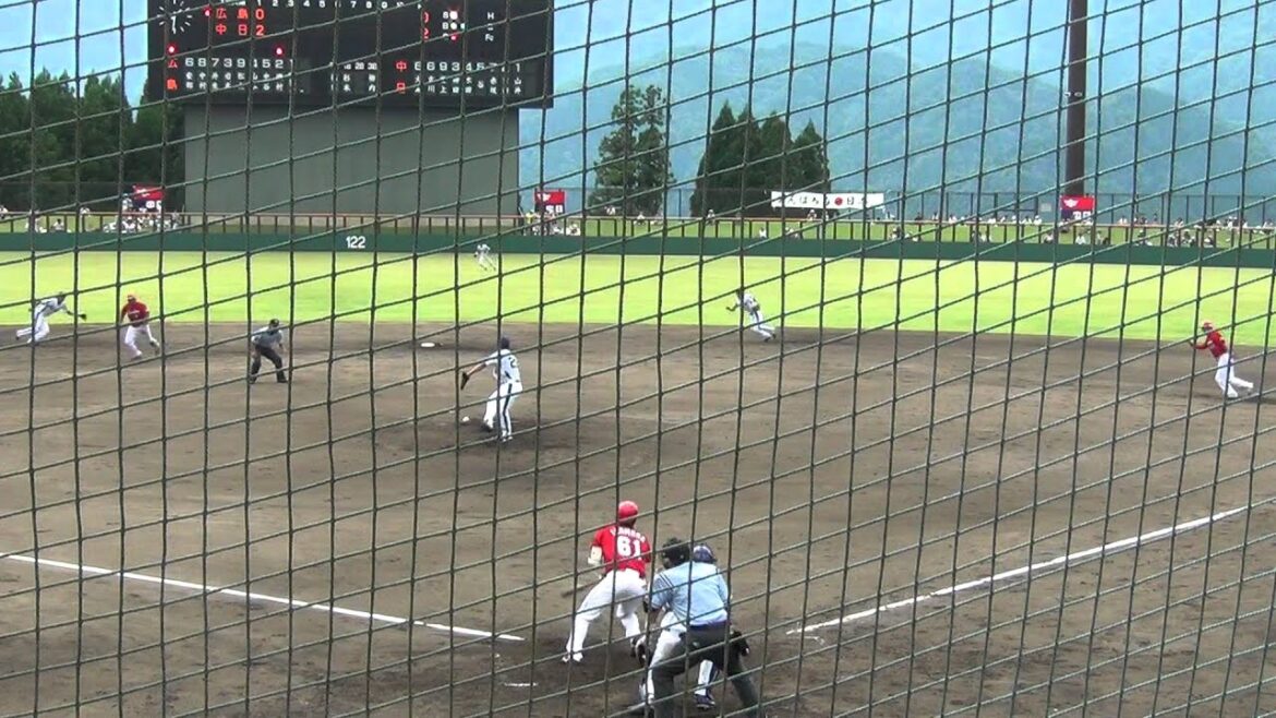 広島カープ 二軍 磯村嘉孝 センター前タイムリー 20110807