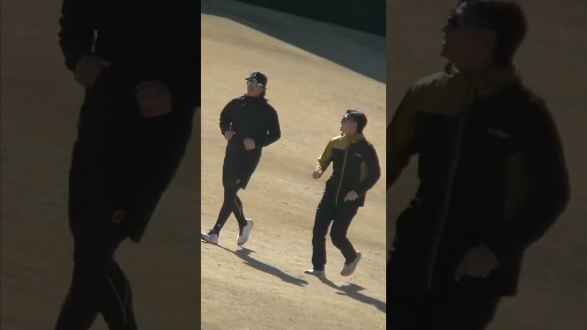 ジャイアンツ自主トレ菊田拡和が萩尾匡也と一緒に走る〜読売ジャイアンツ練習 2024年1月26日