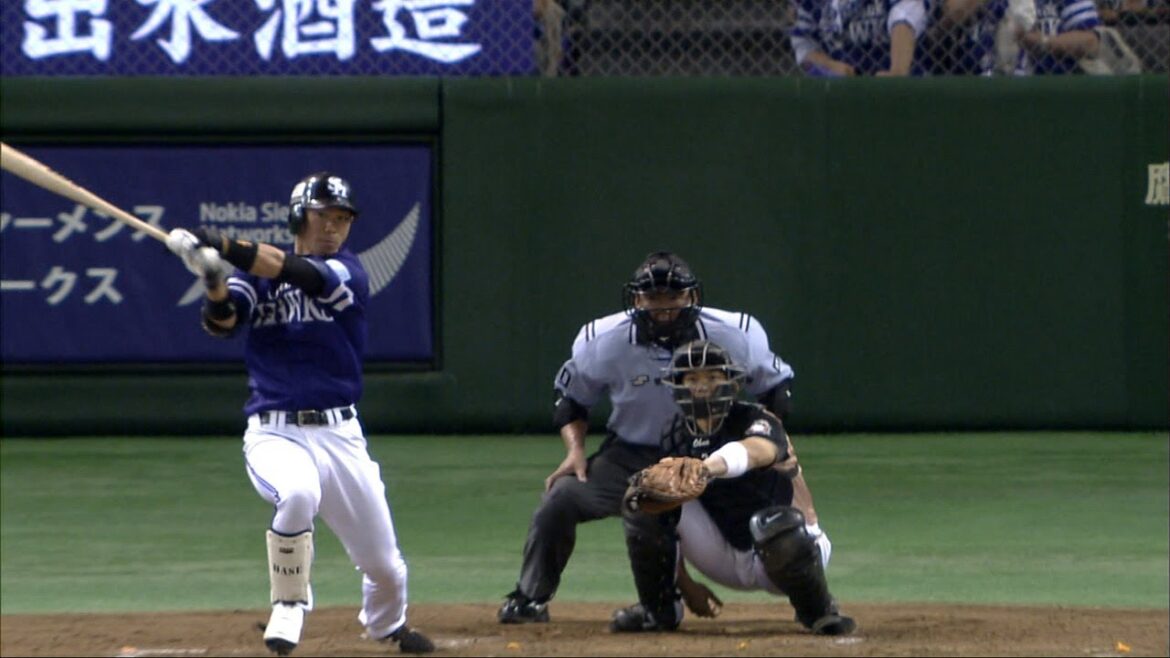 最多安打を独走中の長谷川、今季101安打目は痛烈弾丸8号ソロHR 2013.07.01 H-F