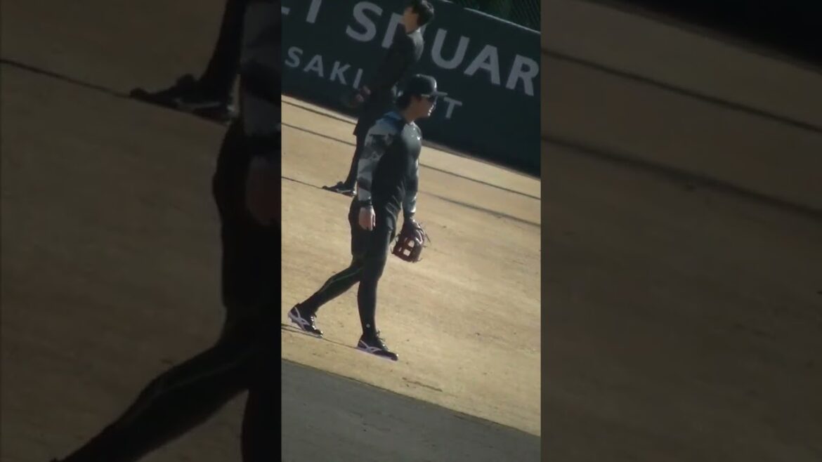 ジャイアンツ自主トレ菊田拡和のキャッチボール姿〜読売ジャイアンツ練習 2024年1月26日