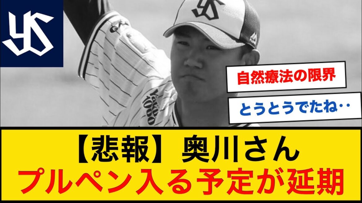 【悲報】ヤクルト・奥川恭伸、ブルペン入る予定が延期【なんJプロ野球反応】 #奥川恭伸 #プロ野球キャンプ情報