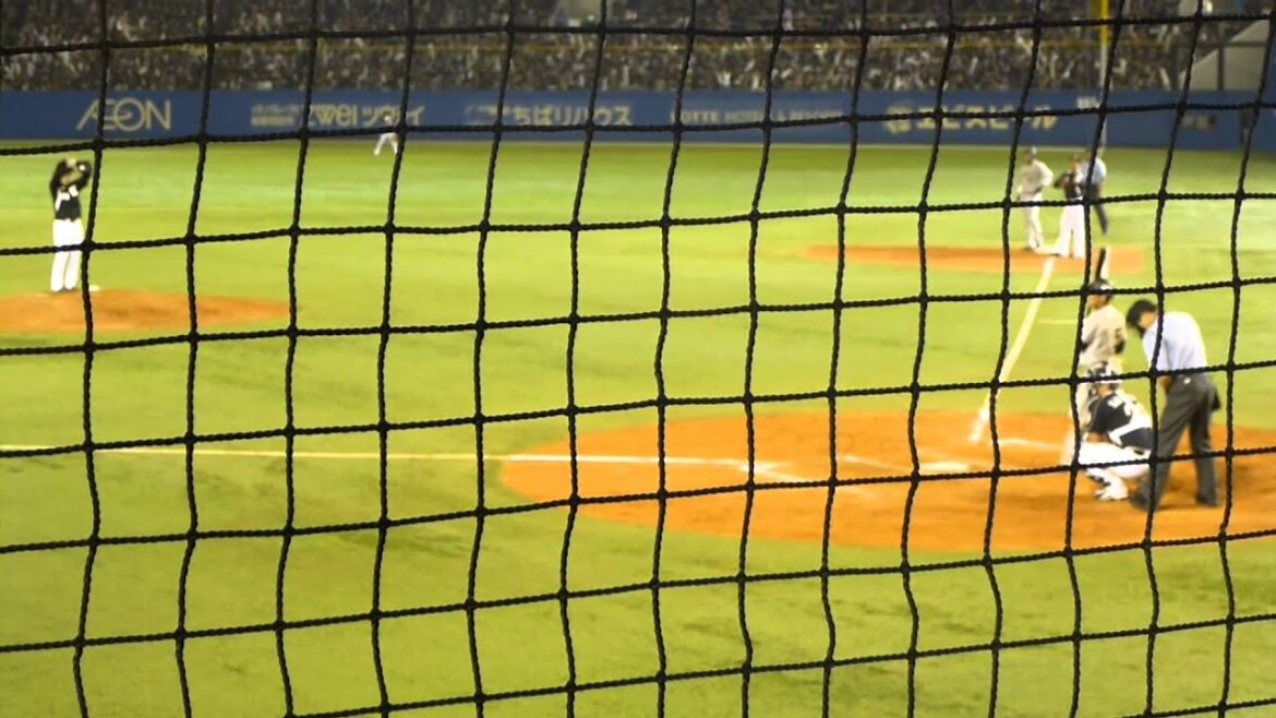 2013年　ブラックブラックナイト　ロッテ松永VSオリックス平野恵一　ネット裏より撮影