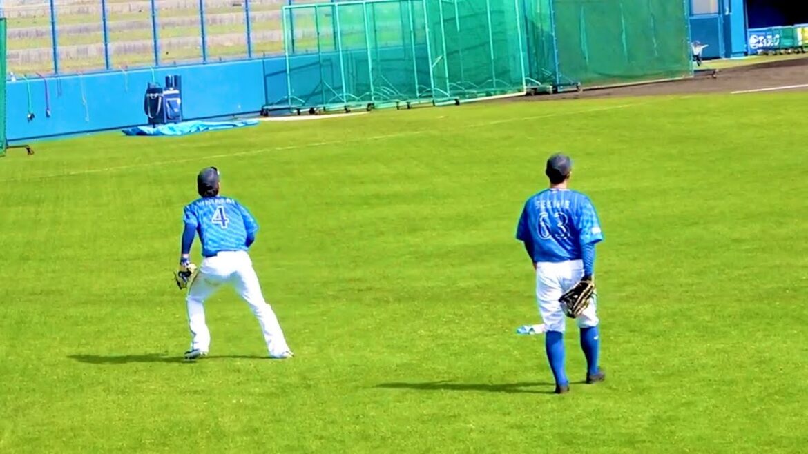 『アイガーリッ！』 関根くんと度会くんの外野ノック！ 横浜DeNAベイスターズ 2024/2/6 関根大気 度会隆輝