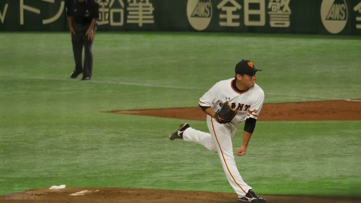 読売ジャイアンツ（現：東京ヤクルトスワローズ） 田口麗斗 投球フォーム（スローモーション）