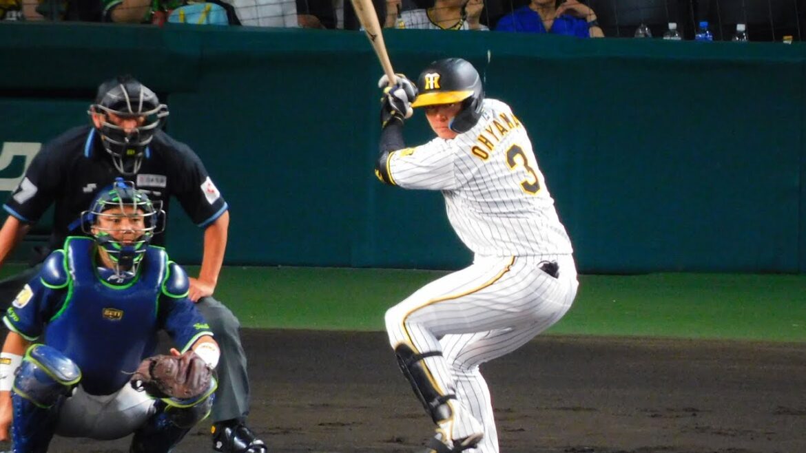 大山悠輔 直球を完璧に振り抜き 確信の今季16号先制ツーランホームラン 最高出塁率獲得へも前進!!