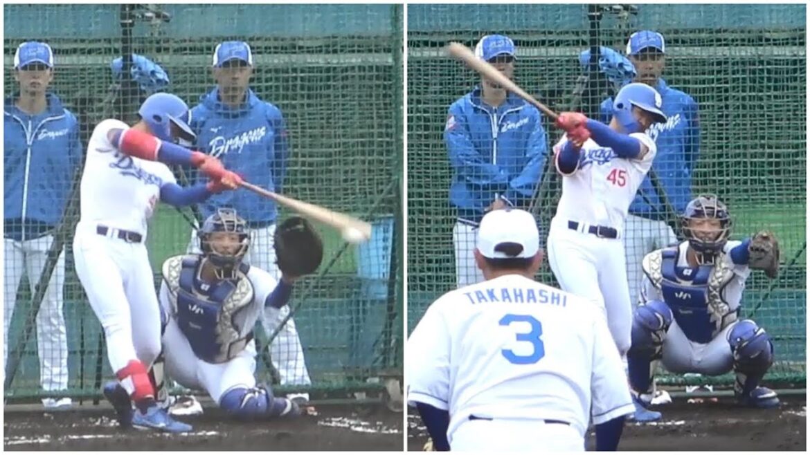 龍空が福谷＆石森と対戦！センター返しの強い打球を福谷が好フィールディング！（2024年2月7日）