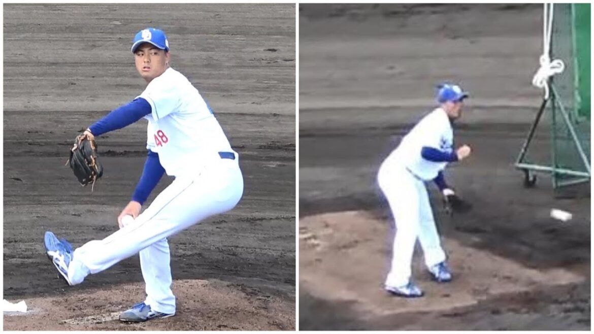 ドラ5ルーキー土生翔太がフリー打撃に登板。板山の打球が強襲する場面も（2024年2月4日）