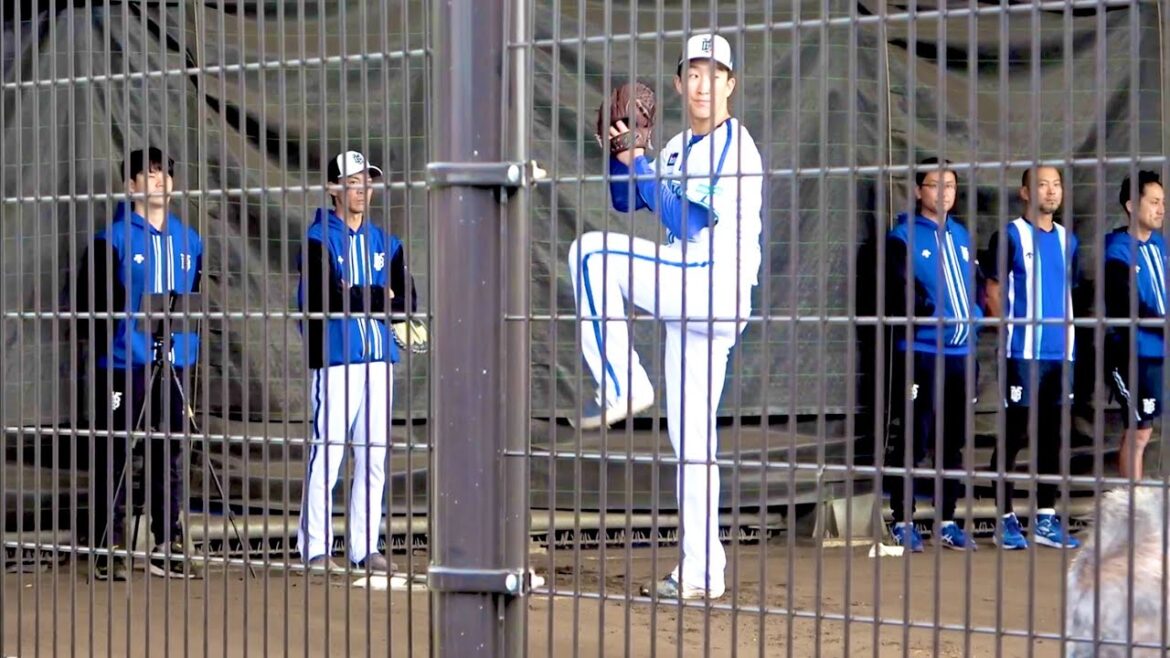 大貫晋一のブルペンでの投球！ 横浜DeNAベイスターズ 2024/2/10