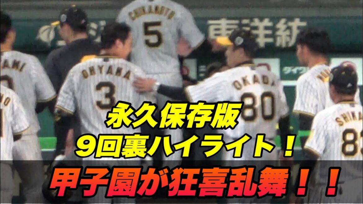 【もうとてつもないボルテージ！！9回裏の攻撃の甲子園がモンスター級にやばかった！！】阪神対オリックス