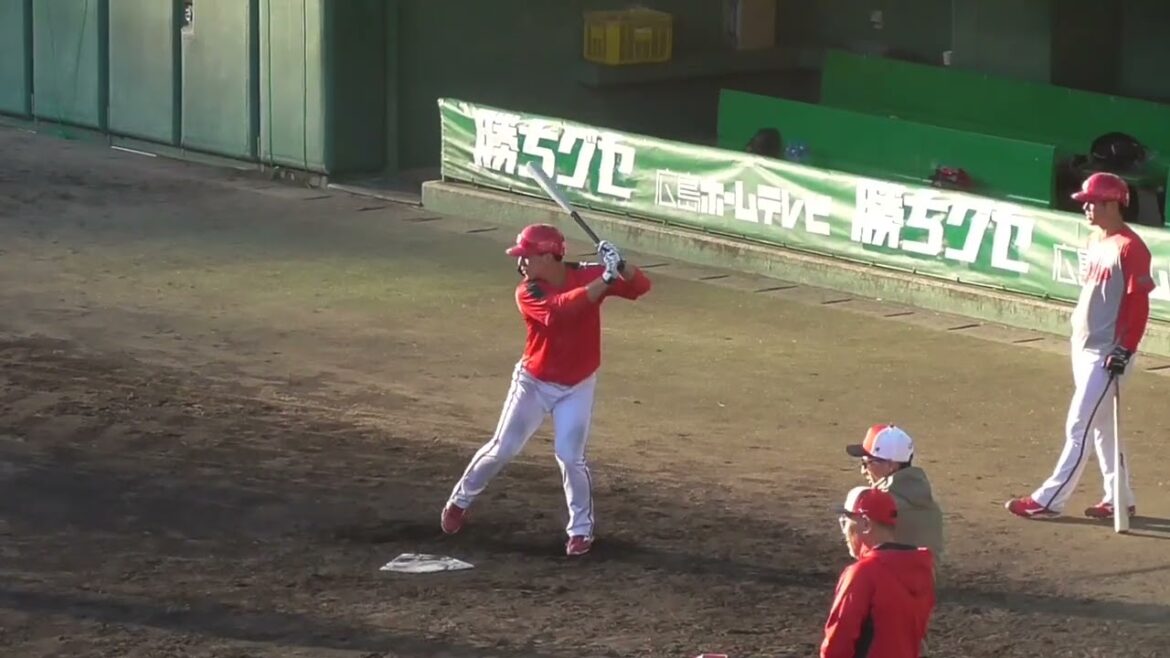 【広島東洋カープ春季キャンプ】居残り打撃練習　田村俊介　中村貴浩　小園海斗　林晃汰　大盛穂　曽根海成　久保修