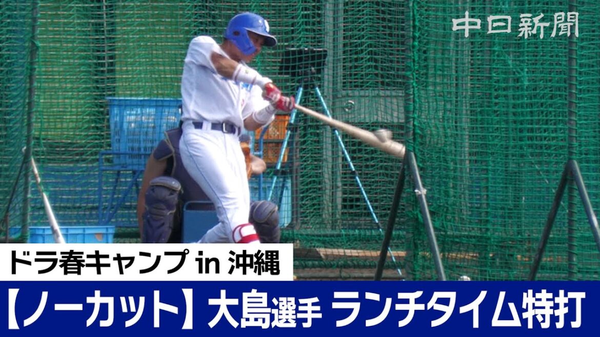 【ノーカット】大島洋平選手が連日のランチタイム特打【ドラ春キャンプ in 沖縄】
