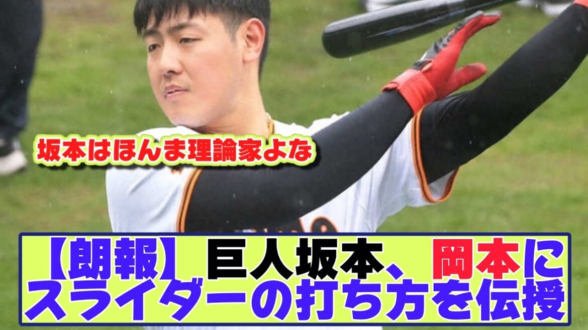 【朗報】巨人坂本、岡本にスライダーの打ち方を伝授していた【なんJ野球まとめ】