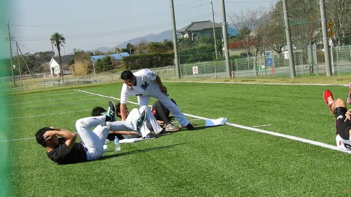 19.11.1　きつそう！成田-小島-土居ら体幹　大隣コーチの指導　千葉ロッテ鴨川秋季キャンプ