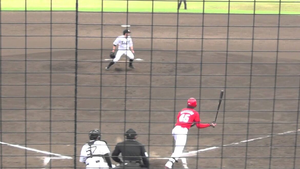 広島カープ 二軍 桒原樹 ライト前ヒット 20150419