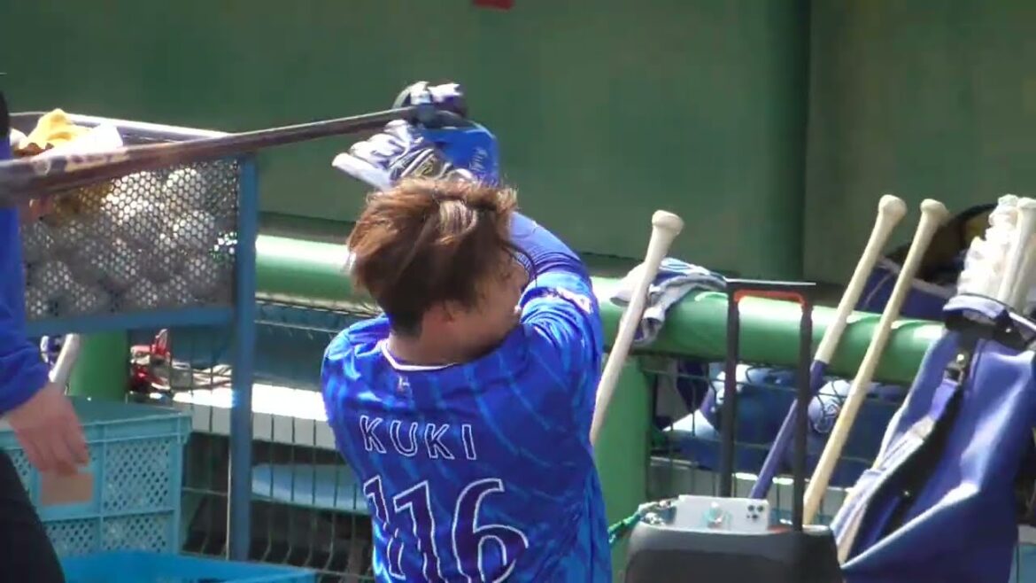 2024年2月 横浜DeNA春季キャンプ B班奄美 九鬼 隆平 選手の練習風景