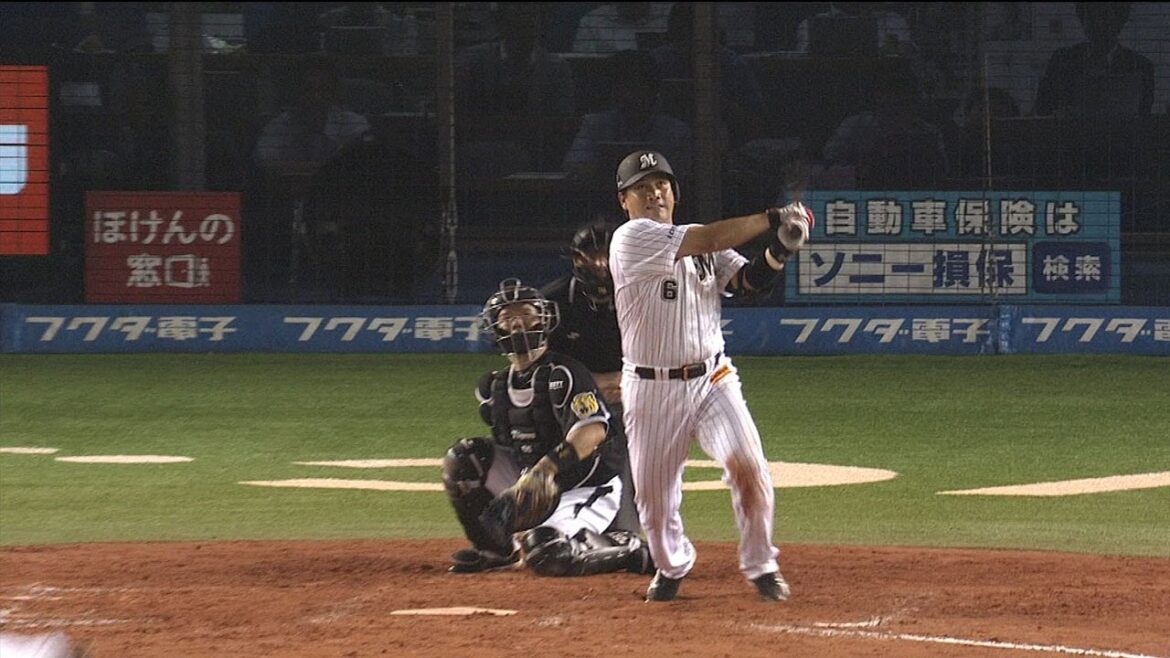 井口が起死回生の第9号2ランHR この日2本目はチームを救う同点弾！ 2013.05.22 M-T